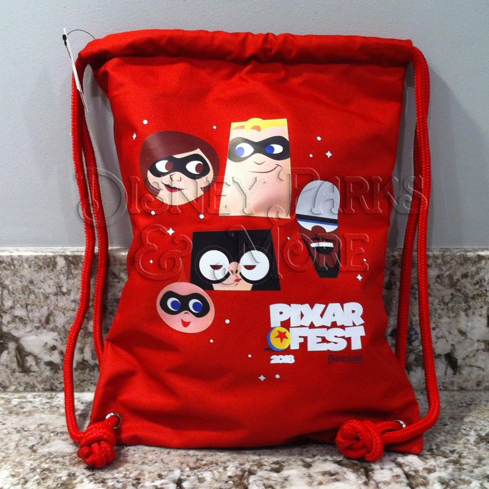 Disney Parks Pixar Pier Incredibles Character Cinch Backpack